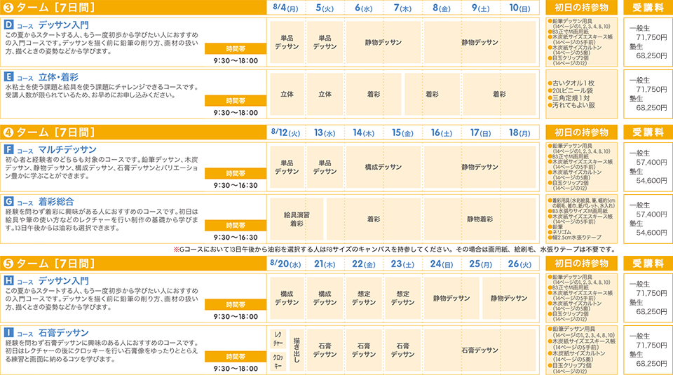 基礎高1・2年 3・4・5ターム